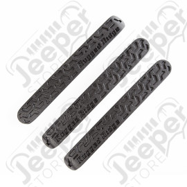 Elite Door Handle Inserts, Black Tread; 07-18 JK, 2 Door