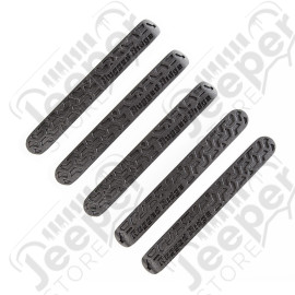 Elite Door Handle Inserts, Black Tread; 07-18 JK, 4 Door