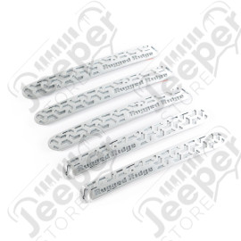 Elite Door Handle Inserts, Brushed Tread, 4-D; 07-18 JKU