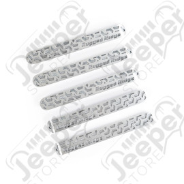 Elite Door Handle Inserts, Brushed Tread, 4-D; 07-18 JKU
