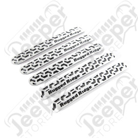 Elite Door Handle Inserts, Contrast Tread; 07-18 Wrangler Unlimited
