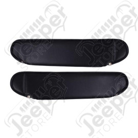 Sun Visor Kit, Black; 87-95 Jeep Wrangler YJ