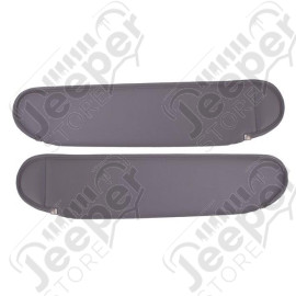Sun Visor Kit, Gray; 87-95 Jeep Wrangler YJ