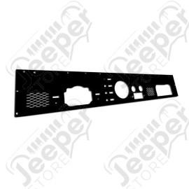 Dash Panel, Pre-Cut Holes, Black; 76-86 Jeep CJ