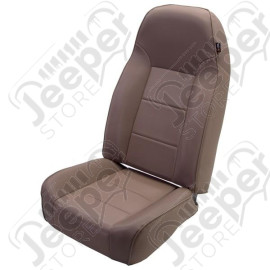 Seat, High-Back, Front, No-Recline, Tan; 76-02 Jeep CJ/Wrangler YJ/TJ