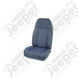 Seat, High-Back, Front, No-Recline, Blue; 76-02 Jeep CJ/Wrangler YJ/TJ