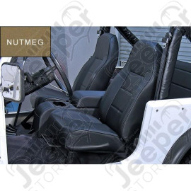 Seat, High-Back, Front, No-Recline, Nutmeg; 76-02 CJ/Wrangler YJ/TJ