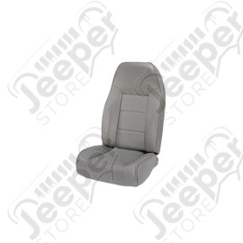Seat, High-Back, Front, No-Recline, Gray; 76-02 Jeep CJ/Wrangler YJ/TJ