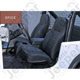 Seat, High-Back, Front, No-Recline, Spice; 76-02 CJ/Wrangler YJ/TJ