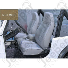 Seat, High-Back, Front, Reclinable, Nutmeg; 76-02 CJ/Wrangler YJ/TJ