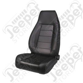 Seat, High-Back, Front, Reclinable, Black Denim; 76-02 CJ/Wrangler