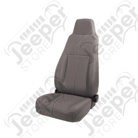Seat, High-Back, Front, Reclinable, Gray; 76-02 Jeep CJ/Wrangler YJ/TJ
