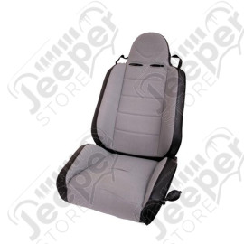 RRC Off Road Racing Seat, Reclinable, Gray; 76-02 CJ/Wrangler YJ/TJ