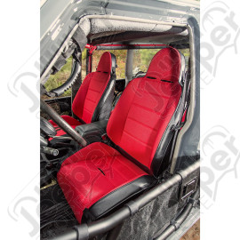 RRC Off Road Racing Seat, Reclinable, Red; 76-02 CJ/Wrangler YJ/TJ
