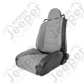 RRC Off Road Racing Seat, Reclinable, Gray; 84-01 Jeep Cherokee XJ