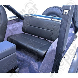 Seat, Rear, Black; 55-95 Jeep CJ/Wrangler YJ
