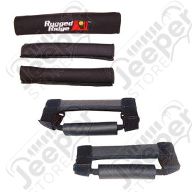 Grab Handle Kit, Black; 97-06 Jeep Wrangler TJ/LJ