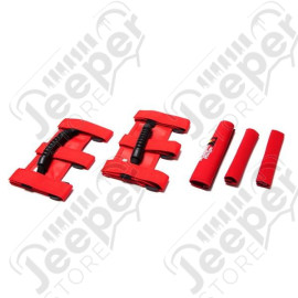 Grab Handle Cover Kit, Red; 87-95 Jeep Wrangler YJ