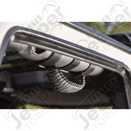Grab Handle Kit, Paracord, Gray/Black; 55-19 Jeep CJ/Wrangler/Gladiator