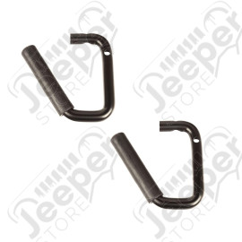 Metal Grab Handles, Steel, Front Pair, 07-18 Wrangler JK