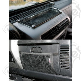 Glove Box Organizer Kit, Trail Dash Net; 97-06 Jeep Wrangler TJ