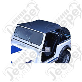 Summer Brief Top, Black; 76-86 Jeep CJ7