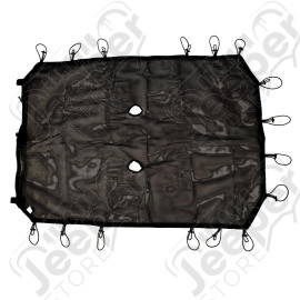 Eclipse Sun Shade, Full, Black; 07-18 Jeep Wrangler JKU, 4 Door
