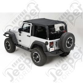 Island Top, Mesh, Black; 10-18 Jeep Wrangler JK, 2 Door