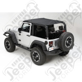 Island Top, Mesh, Black; 10-18 Jeep Wrangler JKU, 4 Door