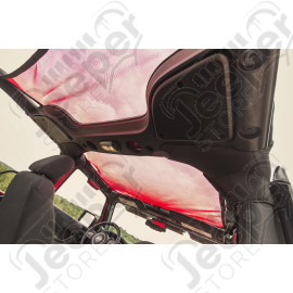 Eclipse Sun Shade, Red; 07-18 Jeep Wrangler JK, 2 Door