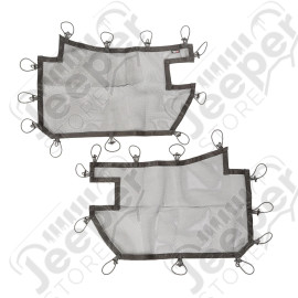 Tube Door Cover Kit, Front, Pair, Black; 07-18 Jeep Wrangler JK/JKU
