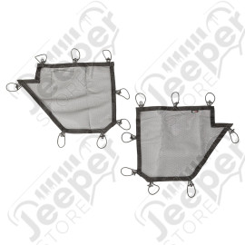 Tube Door Cover Kit, Rear, Pair, Black; 07-18 Jeep Wrangler JKU