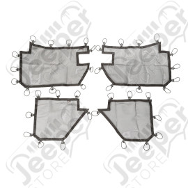 Tube Door Cover Kit, Full Set, Black; 07-18 Jeep Wrangler JKU