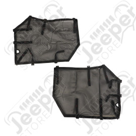 Fortis Tube Door Covers, Front Pair, Black; 18-20 JL/JLU