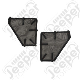 Fortis Tube Door Covers, Rear Pair, Black; 18-20 JLU