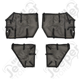 Fortis Tube Door Covers, Full Set, Black; 18-20 JLU