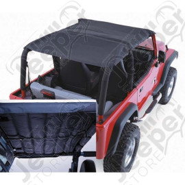 Acoustic Island Topper Soft Top, Black Denim; 97-06 Jeep Wrangler TJ