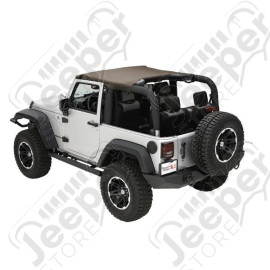 Pocket Brief Top, Diamond Khaki; 10-18 Jeep Wrangler JK