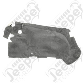 Floor Carpet, Rear Wheelhouse, Right, Black; 03-06 Jeep Wrangler TJ/LJ