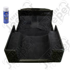 Deluxe Carpet Kit, with Adhesive, Black; 76-95 Jeep CJ/Wrangler YJ