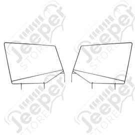 Door Skin Frame Kit, Upper; 87-95 Jeep Wrangler YJ