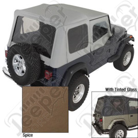Soft Top, Door Skins, Spice, Tinted Windows; 88-95 Jeep Wrangler YJ