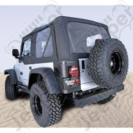 Soft Top, Door Skins, Black, Tinted Windows; 03-06 Wrangler TJ