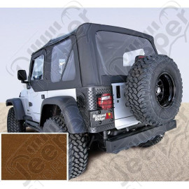 XHD Soft Top, Dark Tan, Tinted Windows; 97-06 Jeep Wrangler TJ