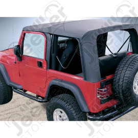 XHD Soft Top, Black Diamond, Tinted Windows; 97-06 Jeep Wrangler TJ