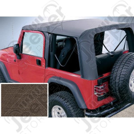 XHD Soft Top, Khaki, Clear Windows; 97-06 Jeep Wrangler TJ