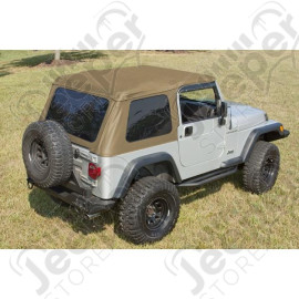 XHD Soft Top, Bowless, Spice; 97-06 Jeep Wrangler TJ