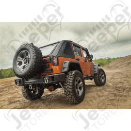 Bowless Soft Top, Black Diamond; 07-18 Jeep Wrangler JKU, 4 Door