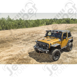 Bowless Soft Top, Black Diamond; 07-18 Jeep Wrangler JK, 2 Door