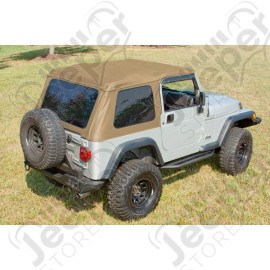 XHD Soft Top, Bowless, Spice, Sailcloth; 97-06 Jeep Wrangler TJ